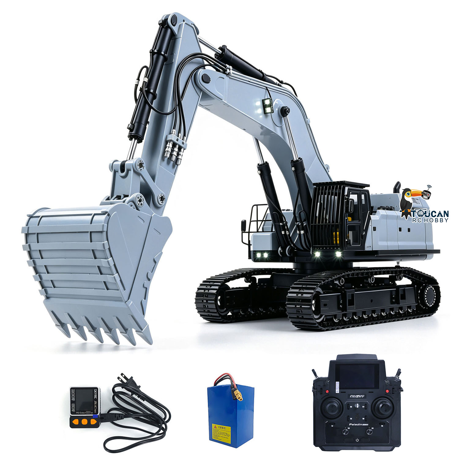Rc Excavator Hobby - 1/12395F RC Hydraulischer Schwerlastbagger Metall Ferngesteuertes