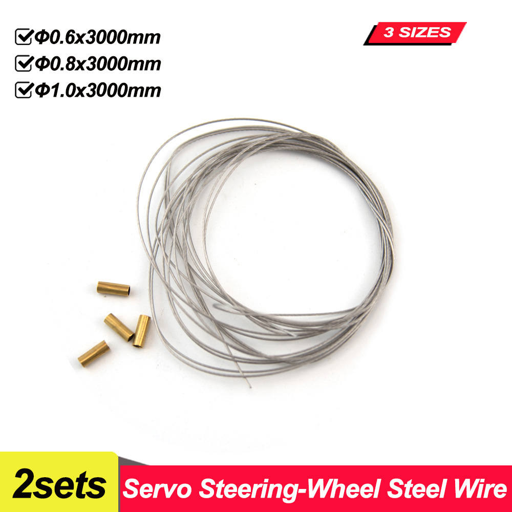 Rc Hobby Youtube - 2Sets Servo Lenkrad Stahldraht Zugseil Winde