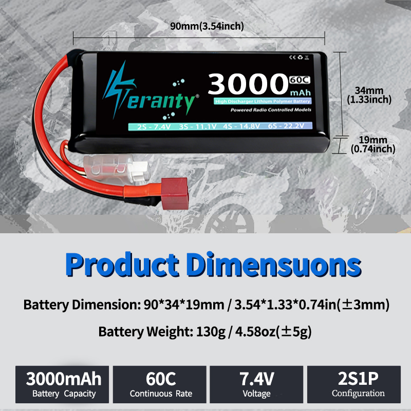 TERANTY 2S 3000mAh Lipo-Akku 7 – Rc Hobby Grade Bewertung und Preis