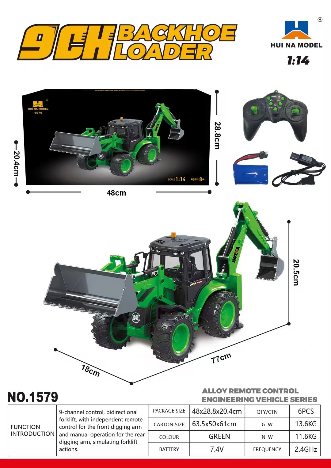 US-Verkauf HUINA 1/14 1579 Fer – Rc Excavator Hobby Bewertung und Preis