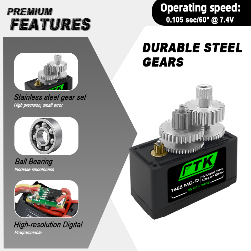 PTK 7452 MG-D 9g Digital Servo – Rc Hobby Grade Bewertung und Preis